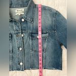 Madewell Medium Wash Cropped Oversized Trucker Jean Jacket - Small Photo 3