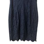 Merokeety  Navy Blue Lace Cap‎ Sleeve Sheath Dress Size XL Formal Evening Wedding Photo 9