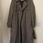 London Fog Khaki Towne belted trench Coat Vintage European Vibe Photo 0