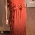 Francesca's Maxi Rust Dress Photo 1