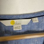 Boden Blue Long Sleeve Chambray Linen Dress US 10 Photo 4