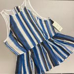 BB Dakota FINAL SALE -  Tank Top Sleeveless Blouse Black Blue White Stripes NWT Photo 0