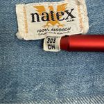 Vintage Natex Folkloric Mexican‎ Embroidered Denim Shirt Eyes Birds Mushrooms S Blue Photo 10