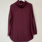 Caslon Women’s Cowl Neck Wool Blend Scoop Hem Sweater Purple Size Medium NWT Photo 1