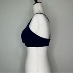 Athleta Navy Blue Criss Cross Striped Back Sports Bra Photo 3