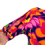 Trina Turk Floral Jersey Split Sleeve Boat Neck Dress Size XS Pink Orange NWT Photo 2