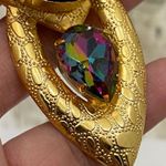 Unique Vintage  Peacock Cabochon Brooch Photo 13