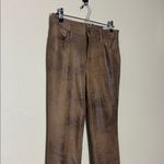 Chico's  Faux Suede Worn Luggage 5 Pocket Ponte‎ Slim Pants NWT Size 4 R Photo 3