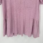 Freeloader Heathered purple scoop neck pocket baby doll shirt Medium 100% cotton Photo 6