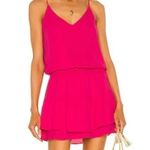 Krisa NWT  Revolve Smocked Waist Cami Mini Dress Pink Tier Size Medium Photo 7
