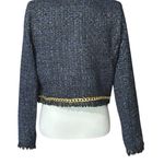 Christian LaCroix Blue and Gold Tweed Jacket Size Medium Photo 8