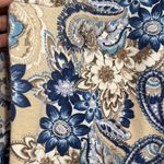 Karen Scott  Blue and Beige Floral Paisley Blouse Photo 6