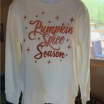 White and Orange Pumpkin Spice Sweatshirt Size XXL Photo 1
