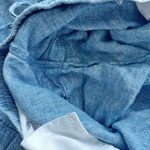 Talbots pants size 4 blue linen cropped wide Photo 8