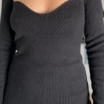 Black Mable mini bodycon knit dress with long sleeves. size small. some pilling Photo 2