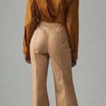 Avec Les Filles Beige Leather Flare Pants  Photo 3