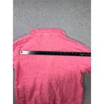 Hot Cotton‎ LInen Shirt Women Medium 100% Linen 3/4 Sleeve Ruffle Minimalist Pink Photo 10