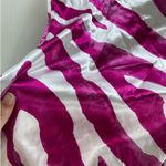 The East Order  Dress Womens Medium Rhea‎ White Pink Zebra Print Satin Mini Photo 14