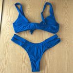 Womens Zaful 2Pc Sexy Bikini Swimsuit Cheeky Tealish Blue Size 6 Photo 3