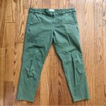 Nili Lotan East Hampton Pants Green Cameo Frayed Hem Women’s Size 10 Photo 2