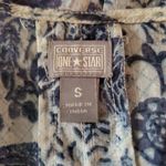 Converse  White & Blue Floral Sheer Tank Top (S) Photo 4