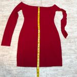 Naked Wardrobe  Women XL Red Long Sleeve Off Shoulder Bodycon Mini Dress Cocktail Photo 3
