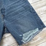 Levi’s Premium 501 90s Jean Shorts 30 (32”) Med Wash Distressed Grunge Western Blue Photo 6