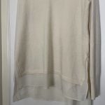 Vince . V neck beige wool double layer jumper knit sweater size Large Photo 2