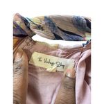 The Vintage Shop Floral Ruffle Multi Layer Tiered Dress Open Back & Tie Waist Coquette Fairy Sz S Photo 3