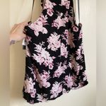 Volcom New Black Pink Floral Mock Neck Sleeveless Heart Stoned Top Blouse A238 Photo 7