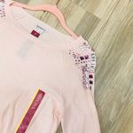 Merona NWT blush pink embellished diamond sweater sz small Photo 6