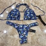 MADE IN BRAZIL. Banka Panka bikini top and bottom. Size small. NWT Blue Photo 0