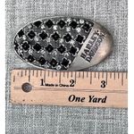 Harley Davidson Women's Belt Buckle Bling Rhinestones Brushed Silvertone Photo 2