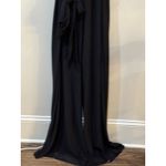 Chico's ‎ Black Wide Leg Cowl Neck Belted Jumpsuit Size 3 Stretch Photo 3