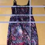 JAY GODFREY PURPLE, PINK & BLACK PRINT BODY CON SHEATH DRESS (10) Photo 10