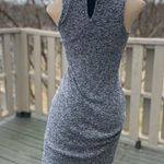 Monteau la dress Women’s size medium sleeveless knit dress black gray bodycon Photo 5