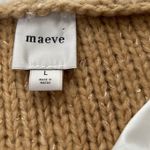 Maeve  Tan Sequin Knit Cardigan Sweater Button Front Long Sleeve Size L new Photo 1