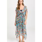 Johnny Was 100% Silk For Love and Liberty Sheer Gauze Handkerchief Kaftan Dress Photo 14