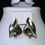 MCM Vintage  Abstract Linear Button Earrings Photo 2