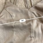 She & Sky  Satin Metallic Gold Slip Dress Photo 3