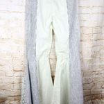 Venus Jeans Womens US 4 Ivory Vintage Flare Jeans Railroad Crochet Lace 70 Photo 2