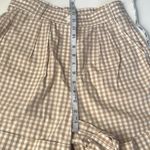 NWT By Timo Gingham Pleaded Beige Shorts Size XS Photo 6