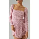 Reformation  Rosalie Pink Floral Mini Dress Sz. 2 Photo 2