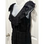 My Michelle Y2K  Black Lace Ruffle Dress Large Women’s Cap Sleeve Whimsy L Junior Photo 1