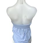 ZARA  Blue Sleeveless Strapless Pleated Button Front Poplin Tank Top Blouse XS Photo 1