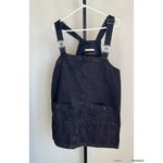 Free People We The Free Charcoal Denim Skirt Overalls Large Black Photo 1