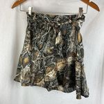 ZARA  Black & Brown Snake Print Mini Skort Skirt XS Photo 1