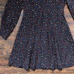 Madewell  • Balsam Tie-Neck Dress in Starry Night black silk bow mini pleated Photo 9