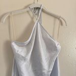 Wilfred Aritzia Nightwood Halter Backless Slip Midi Dress Frozen Grey M Photo 1