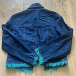 Double D Ranch Faux Fur & Jewel Denim Jacket Sz XS Blue Photo 6
